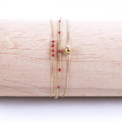 Bracelet triple Anna Rouge